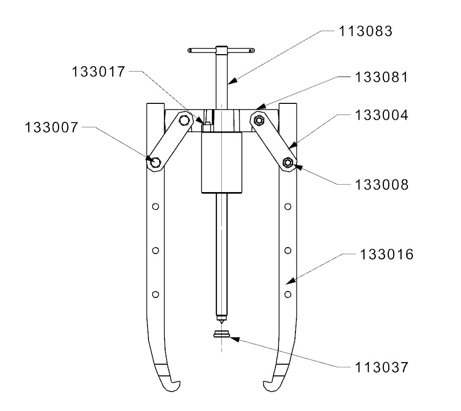 CONJUNTO EXTRACTOR HIDRÁULICO DE PATAS OSCILANTES COMPLETO FORZA SERIE 3300HX